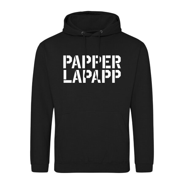 Unisex Hoodie Papperlapapp Schriftzug Größe S-3XL