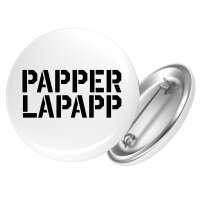 Button Papperlapapp Schriftzug
