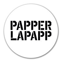Aufkleber Papperlapapp Schriftzug 10cm Sticker
