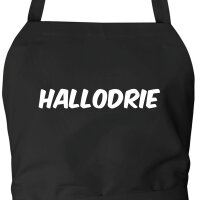 Schürze Hallodrie Schriftzug