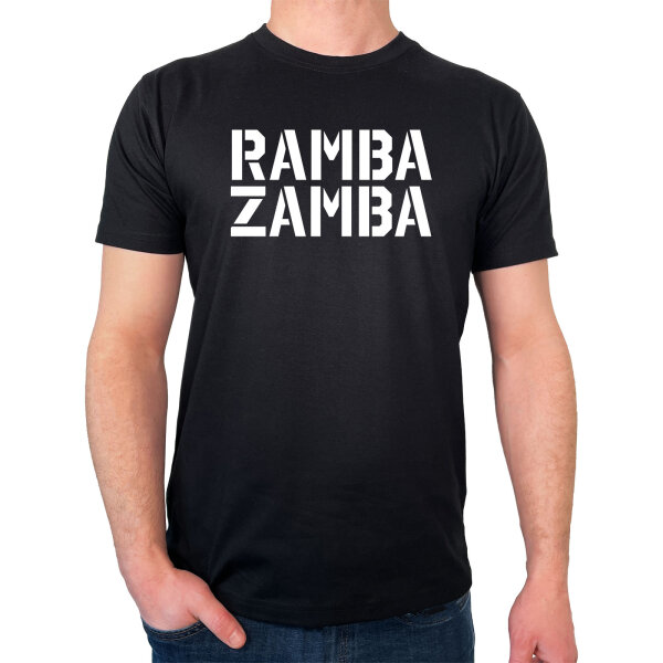 Herren T-Shirt Rambazamba Schriftzug Größe S-3XL