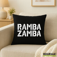 Kissen Rambazamba Schriftzug 40x40cm