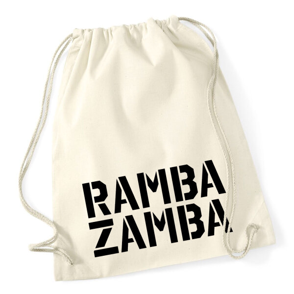 Turnbeutel Rambazamba Schriftzug 12 Liter