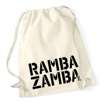 Turnbeutel Rambazamba Schriftzug 12 Liter
