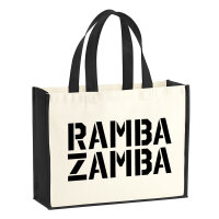 Jutetasche Rambazamba Schriftzug 21 Liter Black