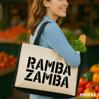 Jutetasche Rambazamba Schriftzug 21 Liter Black