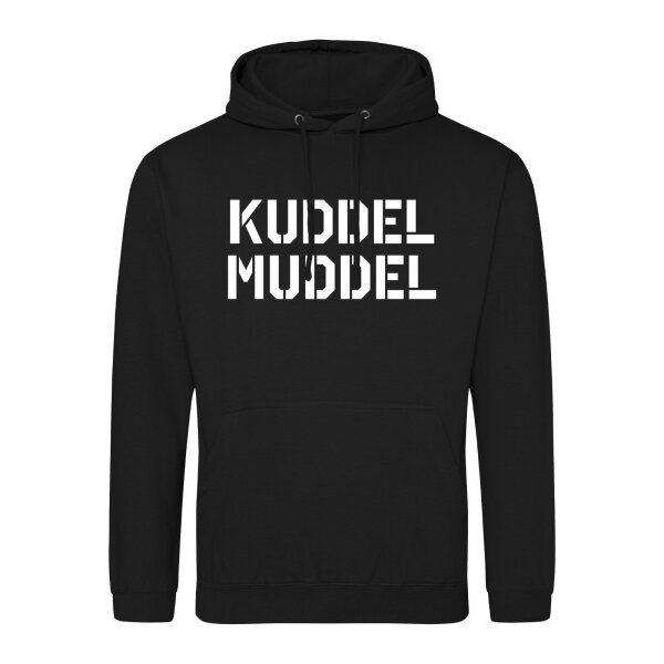 Unisex Hoodie Kuddelmuddel Schriftzug Größe S-3XL
