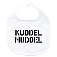 Baby Lätzchen Kuddelmuddel Schriftzug Klettverschluss