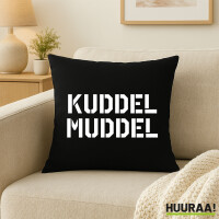 Kissen Kuddelmuddel Schriftzug 40x40cm
