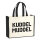 Jutetasche Kuddelmuddel Schriftzug 21 Liter Black