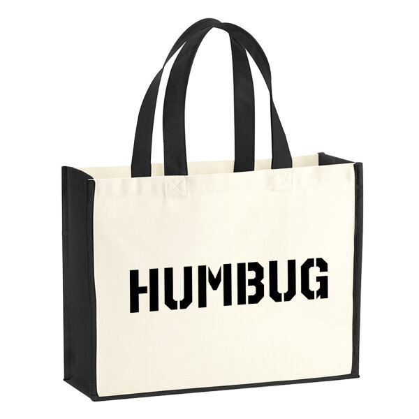 Jutetasche Humbug Schriftzug 21 Liter Black