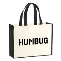 Jutetasche Humbug Schriftzug 21 Liter Black