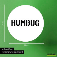 Aufkleber Humbug Schriftzug 10cm Sticker