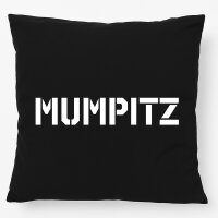 Kissen Mumpitz Schriftzug 40x40cm