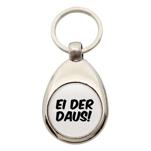 Schlüsselanhänger Ei der Daus Schriftzug