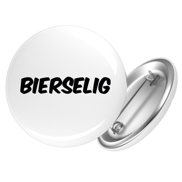 Button Bierselig Schriftzug