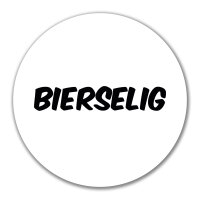 Aufkleber Bierselig Schriftzug 10cm Sticker
