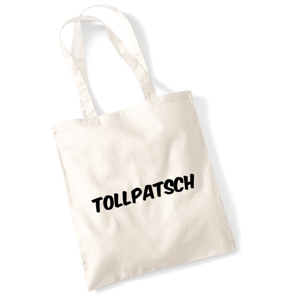 Jutebeutel Tollpatsch Schriftzug 10 Liter