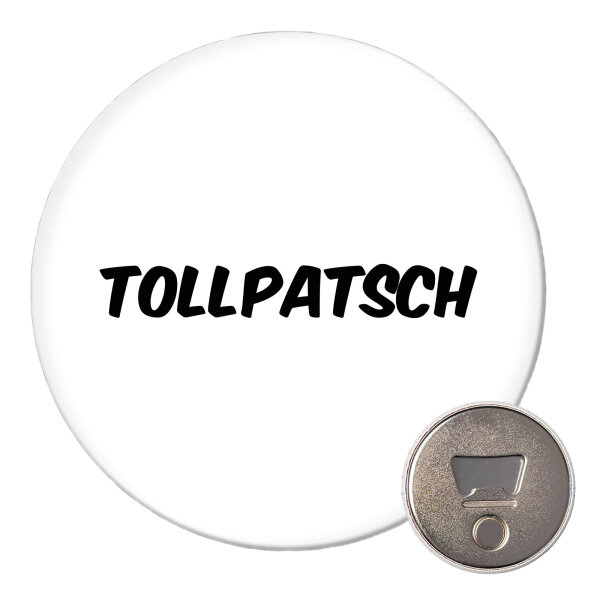 Magnet Tollpatsch Schriftzug 59mm Kühlschrankmagnet Flaschenöffner
