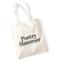 Jutebeutel Poetry Slammer Schriftzug 10 Liter