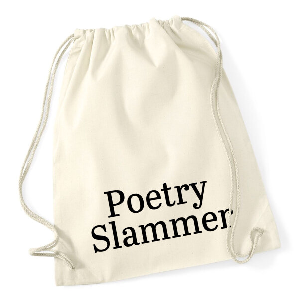Turnbeutel Poetry Slammer Schriftzug 12 Liter