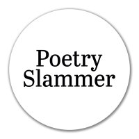 Aufkleber Poetry Slammer Schriftzug 10cm Sticker