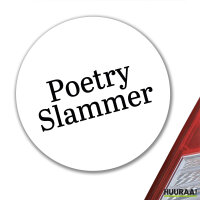 Aufkleber Poetry Slammer Schriftzug 10cm Sticker
