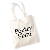 Jutebeutel Poetry Slam Schriftzug 10 Liter