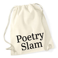Turnbeutel Poetry Slam Schriftzug 12 Liter