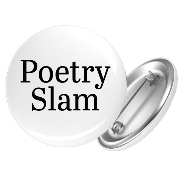 Button Poetry Slam Schriftzug