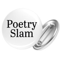 Button Poetry Slam Schriftzug