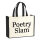 Jutetasche Poetry Slam Schriftzug 21 Liter Black