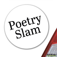Aufkleber Poetry Slam Schriftzug 10cm Sticker