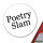 Aufkleber Poetry Slam Schriftzug 10cm Sticker