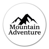 Aufkleber Mountain Adventure Berge 10cm Sticker