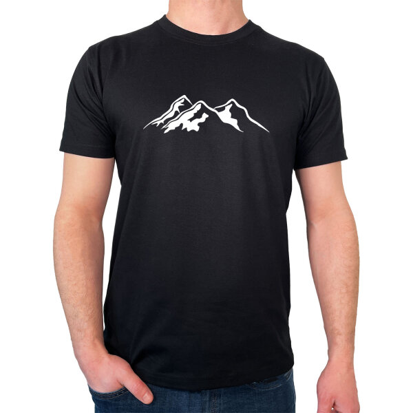 Herren T-Shirt Berg Silhouette Mountain Größe S-3XL