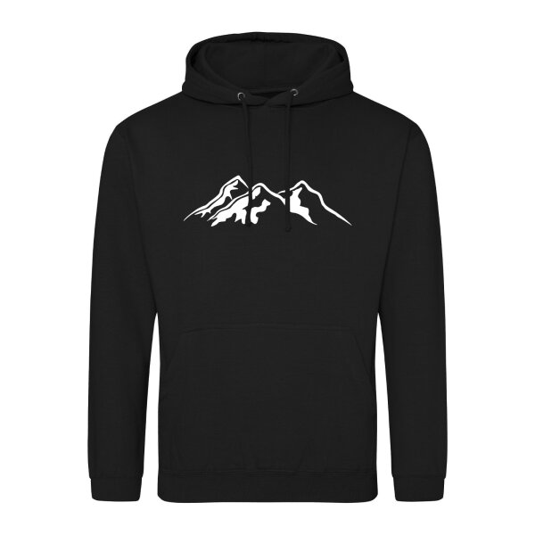 Unisex Hoodie Berg Silhouette Mountain Größe S-3XL