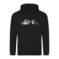 Unisex Hoodie Berg Silhouette Mountain Größe...
