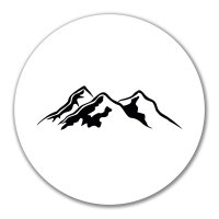 Aufkleber Berg Silhouette Mountain 10cm Sticker