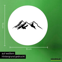 Aufkleber Berg Silhouette Mountain 10cm Sticker