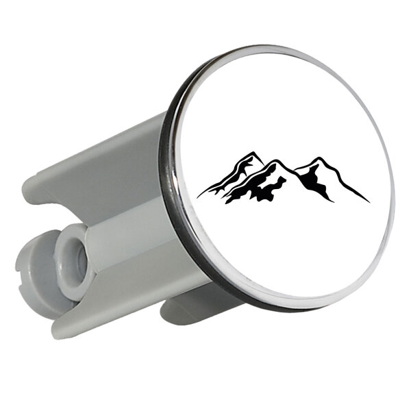 Waschbeckenstöpsel Berg Silhouette Mountain 4cm Abflussstopfen