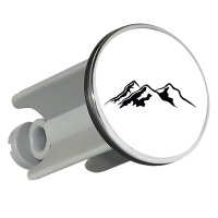 Waschbeckenstöpsel Berg Silhouette Mountain 4cm Abflussstopfen