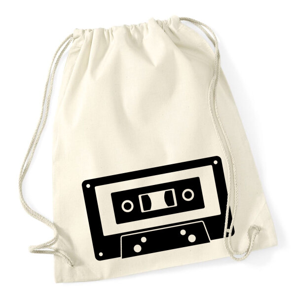Turnbeutel Kassette Tape 12 Liter