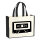Jutetasche Kassette Tape 21 Liter Black