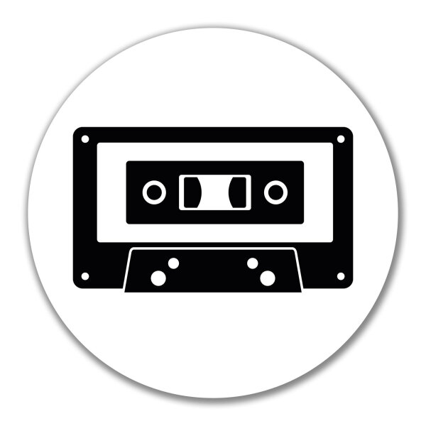 Aufkleber Kassette Tape 10cm Sticker