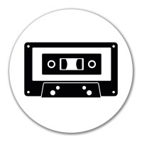 Aufkleber Kassette Tape 10cm Sticker