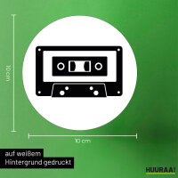 Aufkleber Kassette Tape 10cm Sticker