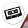 Aufkleber Kassette Tape 10cm Sticker