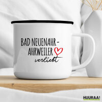 Emaille Tasse Bad Neuenahr-Ahrweiler verliebt 300ml Vintage Emaille Becher