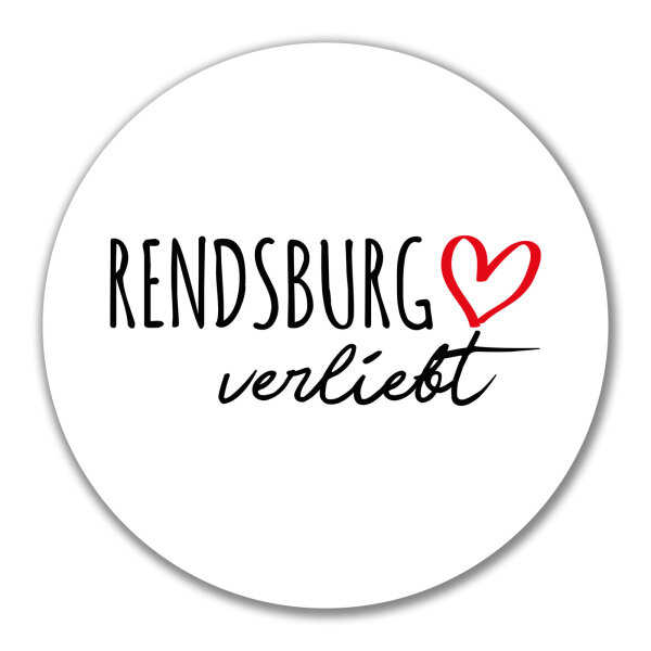 Aufkleber Rendsburg verliebt 10cm Sticker